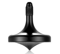 Toupie en Acier Inoxydable, boîte d'emballage en Aluminium, Mini Jouet gyro de Bureau pour Adultes Hommes Femmes, Le Temps de Rotation dépasse 5 Minutes (Noir)