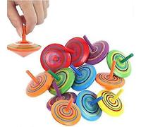 Toupie en bois Anhao, 30 toupies pour enfants, mini toupie rotative à peinture (couleur aléatoire)