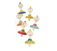 Toupie en bois - Small foot company - Toupie en bois avec ficelle - Hauteur 9 cm - Mixte - 3 ans