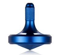 Toupie en métal en Acier Inoxydable, Jouet de décompression EDC Bien conçu, Parfaitement équilibré et Roulant en Douceur, Aide à réduire Le Stress, l'anxiété (M/Bleu Joyau)
