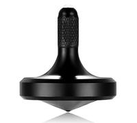 Toupie en métal en Acier Inoxydable, Jouet de décompression EDC Bien conçu, Parfaitement équilibré et Roulant en Douceur, Aide à réduire Le Stress, l'anxiété (M/Noir)