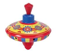 Toupie - Jouet - Enfant - Métal - Rouge - Diamètre 12.7 cm