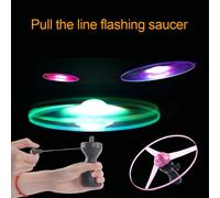 Toupie Volante Lumineuse Pour Enfants, Jouet En Forme D'ovni Avec Poignée Led, Jeu D'extérieur, Couleur Aléatoire, Cadeau Idéal