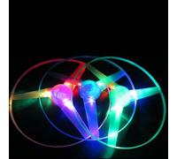 Toupie Volante Lumineuse Pour Enfants, Ovni Avec Poignée Lumineuse Led, Jeu De Plein Air, Nouveauté, Jouet Gag, Couleur Aléatoire