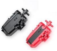 Toupie X Lanceur de Cordes Noir Rouge Ver,2 toupies Starter Pack,Lanceur de X Gyros,Compatible avec Les gyroscopes de la série X