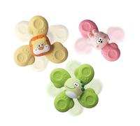 Toupies À Ventouse pour Bébé | Nouveauté 3PCS Abeille Papillon Animaux Mignons Jouets De Bain Bébé, Ventouses Rotatives Jouets, Spinner Cadeau pour Tout-Petit,
