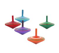 Toupies En Bois Colorées Classiques 3 Pièces/Ensemble, Jouets Éducatifs Pour Enfants Et Bébés, Décompression Peinte À La Main, Couleur Aléatoire