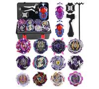 Toupies Turbo, De Gyroscopes 4D Set, 12 ToupieTurbo et 3 Lanceurs, Cadeaux pour Enfants,WWZI