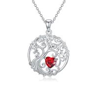 TOUPOP Collier arbre de vie pour femme en argent sterling 925 avec pendentif en forme d'arbre de naissance, bijou de Noël, d'anniversaire, cadeau pour sa femme, taille unique, Argent sterling, Zircone