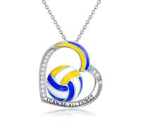 TOUPOP Collier en argent sterling 925 pour femme avec gravure « I CAN DO ALL THINGS », taille unique, Argent sterling, Zircone cubique