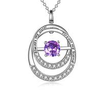 TOUPOP Collier en argent sterling avec pendentif « Always My Sister Forever My Friend » - Cadeau de Noël pour femme, taille unique, Argent sterling, Pierre de naissance