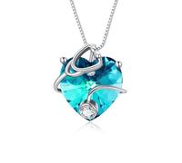 TOUPOP Collier stéthoscope en argent sterling 925 avec pierre de naissance en forme de cœur, cadeau d'anniversaire, de remise de diplôme pour infirmière, médecin, étudiant en médecine, taille unique