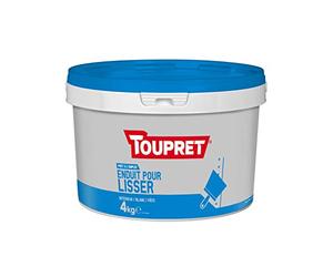 Toupret BCELIP04 Enduit pour Lisser Pâte Pot 4 Kg prêt à l'emploi, Blanc