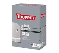 Toupret BCPLA01 Plâtre De Paris en Sac De 1kg, Blanc