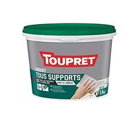 Toupret BCUNIP1.5 Enduit Tous Supports 3 en 1 Pot 1,5 Kg prêt à l'emploi, Blanc