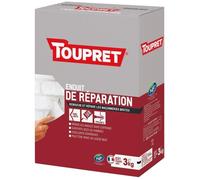 TOUPRET Enduit de réparation en poudre - Extérieur - 3 kg - Gris