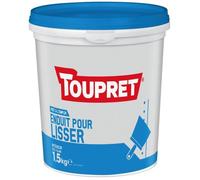 TOUPRET Enduit lissage en pâte - Intérieur - 1,5 kg - Blanc