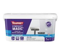 TOUPRET Enduit magic lissage en pâte - Intérieur - 7 kg - Blanc