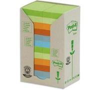 Tour 24 blocs 100f 38 x 51mm 100% recyclé. Coloris assortis gris,bleu,vert clair,vert mousse G