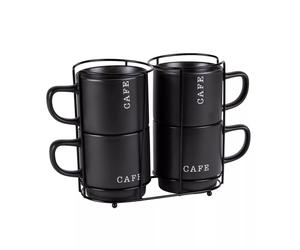 Tour 4 mugs café porcelaine 39cl