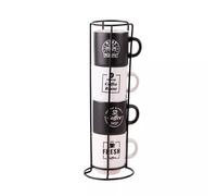 Tour 4 tasses café porcelain 12cl
