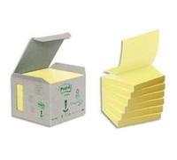 Tour 6 blocs Znotes 100f 76 X 76mm 100% recyclé. Coloris jaune R330-1B G