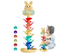 Tour à billes pour tout-petits, jeux de chute de balle pour - Piste d'activités, jouet empilable d'apprentissage, jouets pour libérer des balles | Rainbow Swirl Jouets préscolaires jeux