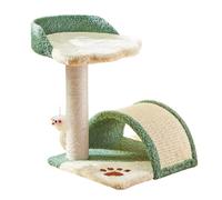 Tour à chat créative avec pont d'arche - Arbre à chat d'intérieur pour chatons et chats, centre d'activités à plusieurs niveaux avec griffoirs en sisal et endroits de repos confortables
