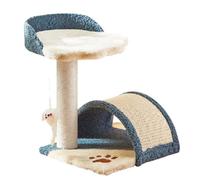 Tour à chat créative avec pont en arche - Arbre à chat d'intérieur pour chatons, arbre d'activités avec griffoirs confortables en sisal et fonctions de jeu attrayantes