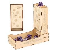 Tour à dés Pliable en Bois, Motif créatif de Petits Yeux de Monstre, Plateau de Jeu de Table, boîte à dés pour Jeux de rôle, Accessoires DND, Plateau de Rangement Portable pour dés (dés Non Inclus)