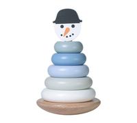 Tour À Empiler Bonhomme De Neige En Bois Noël Multicolore TU