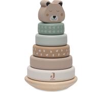 Tour à empiler en bois beige, vert, blanc TU