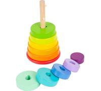 Small Foot Design Tour à empiler et à enficher Arc-en-ciel en bois 24 cm 12 mois et plus