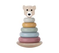 Kindsgut Jeu d'éveil Tour d'empilage en bois avec disques Ours pour bébés et jeunes enfants