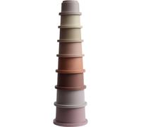 Mushie Tasses à empiler Petal – Jouet 3 en 1 8 pièces – sans BPA
