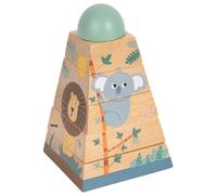 Small Foot Design – Jouet à empiler – Tour à empiler Safari – Bois robuste – 12 mois+ – Mixte