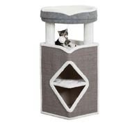 Trixie – Arbre à chat Tour Arma – 38 x 38 x 98 cm – Gris et blanc