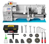 Tour à métaux 1100W broche 38mm mandrin moteur sans fard vitesse infiniment variable 220X600 avec écran LED et outils