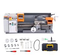 Tour à Métaux d'établi Robuste 7'' x 13,78''-Duoku-Outil Électrique de Précision-Vitesse Variable de 0 à 2 200 tr/min, 500 W