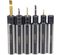 Tour à Métaux Manchon d'outil de tour, petit porte-outil d'alésage en acier au tungstène, support de petit diamètre, support de coupe 1 pièce pour Usinage Traitement de Pièces de Précision(SHB12-3)