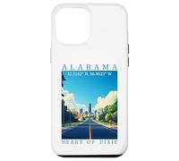 Tour Alabama Heart of Dixie GPS Coordonnées Voyage Illustration Coque pour iPhone 12 Pro Max