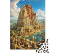 Tour Ancienne Puzzle Mini 1000 Pièces pour Adultes | 38x26cm Carton Décor Maison Coupe Précise Cadeau Anniversaire Détente
