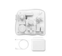 TOUR BOX Elite Plus, All-in-One Clavier Bluetooth Programmable pour Montage Vidéo, Retouche Photo & Étalonnage, Illustration, Compatible iPad, Android, Procreate, Adobe et Plus (Frost White)