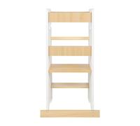 Tour d Observation Enfant avec Bandes Antidérapantes - Tour d'apprentissage en Bois réglable en Hauteur - Montessori Tabouret pour Enfants Bébé à partir du Support -90 * 42 * 40 cm-Blanc