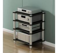 Tour d'angle, meuble Hi-Fi, 83 cm de haut, idéal pour le home cinéma, design compact, parfait pour économiser de l'espace, solution de rangement polyvalente