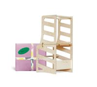 Tour d'apprentissage 2 en 1 pour enfant - learning tower Marchepied Montessori - tour d'aide de cuisine