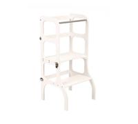 Ette Tete Tour d'observation Montessori transformable Step'n'Sit Blanc fermoirs argentés
