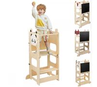Tour d'apprentissage Bois -MIPAN -Observation pour enfants Helper- Avce Tableau Enfant - Anti-Bascule - Pour 2 à 6 ans - Style 1