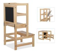 Tour d'apprentissage en Bois, Pliable, Tour d'observation pour Enfants, avec planche à dessin, Nature