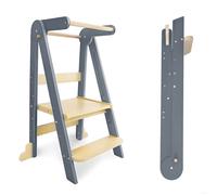 Tour d'apprentissage en Bois, Tour d'observation Marchepied pour bébé, 12 mois à 6 ans, pliable, structure triangulaire, 90*47*48cm